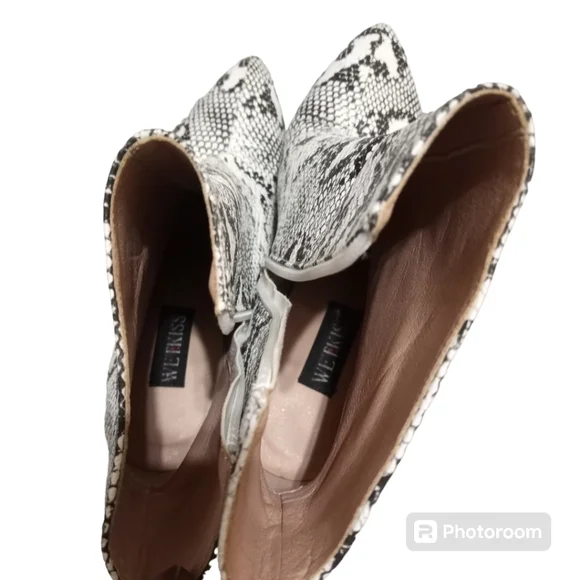 WETKISS Women's Snakeskin Ankle Boots Size 7.5 - Picture 5 of 15